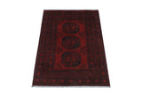 Handknuten Akhche matta in vibrant colors, 141 x 103 cm, showcasing intricate patterns typical of Afghan design.