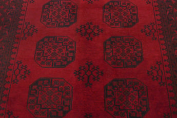 Handknuten Afghan/Pakistan Matta by Orientmattor, 195x150 cm, featuring intricate traditional patterns and rich woven details.