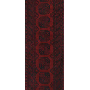 Handknuten Akhche oriental rug 286 x 82 cm with intricate patterns, showcasing Afghan craftsmanship by Orientmattor.