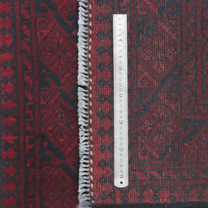 Handknuten Akhche Oriental rug in rich colors, 286 x 82 cm, showcasing traditional Afghan craftsmanship.