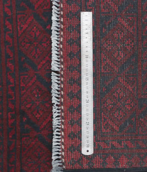Handknuten Akhche Oriental rug in rich colors, 286 x 82 cm, showcasing traditional Afghan craftsmanship.