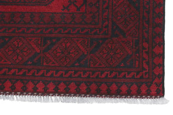 Handknuten Akhche matta in rich colors, 286x82 cm, showcasing intricate patterns and traditional Afghan design.