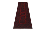 Handknuten Akhche matta in intricate patterns, 286 x 82 cm, showcasing vibrant colors and traditional Afghan design.