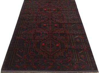 Orientmattor Baluch 64804 classic carpet with intricate geometric patterns and rich colors, detailed close-up view.