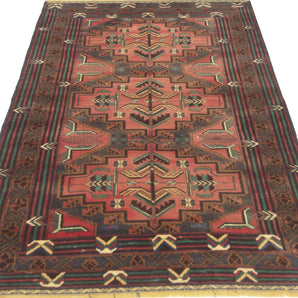 Orientmattor Baluch 64813 classic carpet featuring intricate traditional patterns and rich colors on a woven textile background.
