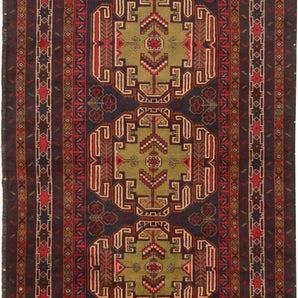 Orientmattor Baluch 64815 classic carpet with intricate traditional patterns in rich colors, showcasing detailed craftsmanship.