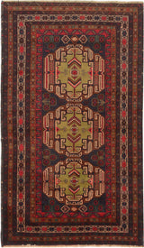 Orientmattor Baluch 64815 classic carpet with intricate traditional patterns in rich colors, showcasing detailed craftsmanship.
