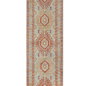 Handknuten Abshar Oriental rug by Orientmattor, 290x82 cm, featuring intricate classic carpet design and detailed patterns.