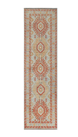 Handknuten Abshar Oriental rug by Orientmattor, 290x82 cm, featuring intricate classic carpet design and detailed patterns.