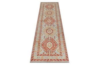 Handknuten Abshar Oriental rug by Orientmattor, 290 x 82 cm, classic carpet with intricate patterns and rich colors.