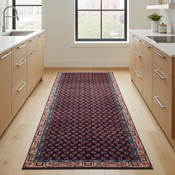 Handknuten Arak Oriental rug by Orientmattor, 306 x 85 cm, featuring intricate classic carpet design with detailed patterns.