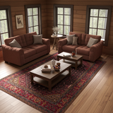 Handknuten Ardebil Persian rug from Orientmattor, classic carpet with intricate patterns, measuring 284 x 190 cm.