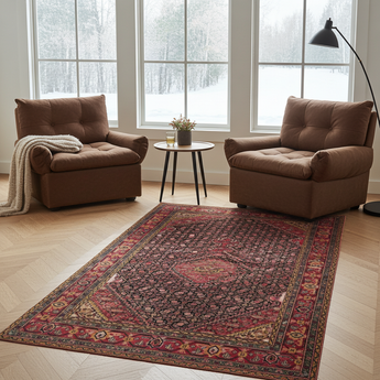 Handknuten Ardebil Persian rug by Orientmattor, 284x190 cm, with intricate traditional patterns and rich colors.