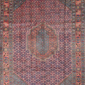 Orientmattor Ardebil Persian handknuten carpet, classic design, 307 x 214 cm, detailed floral pattern in rich colors.