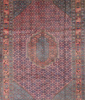 Orientmattor Ardebil Persian handknuten carpet, classic design, 307 x 214 cm, detailed floral pattern in rich colors.