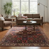 Handwoven Bakhtiar Oriental rug by Orientmattor, 284x212 cm, showcasing intricate traditional patterns and rich colors.