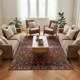 Handknuten Bakhtiar Oriental carpet, classic design, 284x212 cm, from Orientmattor, detailed woven pattern in warm tones.