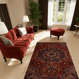 Handknuten Bakhtiar Oriental rug by Orientmattor, classic carpet with intricate patterns, measuring 290 x 224 cm.