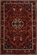 Classic Oriental hand-knuten Bakhtiar rug, 306 x 209 cm, by Orientmattor, featuring intricate traditional patterns.