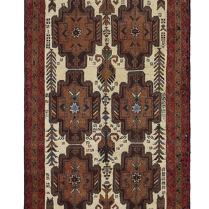 Handknuten Matta Baluch Oriental 138 x 87 cm Nr. 65914 - Orientmattor
