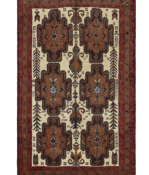 Handknuten Matta Baluch Oriental 138 x 87 cm Nr. 65914 - Orientmattor