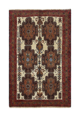 Handknuten Matta Baluch Oriental 138 x 87 cm Nr. 65914 - Orientmattor