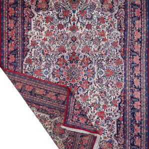 Orientmattor Handknuten Matta Bidjar Persian carpet, classic design, 325x223 cm, detailed woven pattern in natural colors.