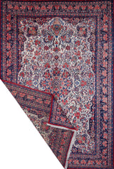 Orientmattor Handknuten Matta Bidjar Persian carpet, classic design, 325x223 cm, detailed woven pattern in natural colors.