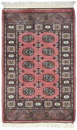 Orientmattor Handknuten Matta Bokhara Oriental, 116x75 cm, classic woven carpet with intricate pattern and rich colors.