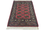 Handknuten Bokhara Oriental rug from Orientmattor, 116 x 75 cm, featuring intricate traditional patterns and rich colors.