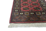 Orientmattor Handknuten Matta Bokhara Oriental, 116x75 cm, classic woven carpet with intricate pattern and warm colors.