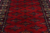 Orientmattor Handknuten Matta Bokhara Oriental, 122x77 cm, classic carpet with intricate patterns and rich colors.