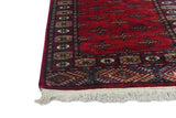 Handknuten Bokhara Oriental rug from Orientmattor, 122x77 cm, featuring intricate traditional patterns and rich colors.