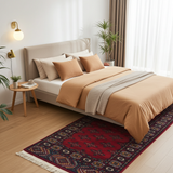 Handknuten Matta Bokhara Oriental, classic carpet from Orientmattor, measuring 122x77 cm with intricate traditional patterns.