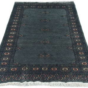 Orientmattor Handknuten Matta Bokhara Oriental, 130x95 cm, classic carpet with intricate traditional design.