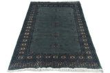 Orientmattor Handknuten Matta Bokhara Oriental, 130x95 cm, classic carpet with intricate traditional design.