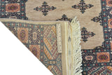 Orientmattor handknuten Bokhara Oriental carpet, 137x75 cm, showcasing intricate traditional patterns and rich textures.
