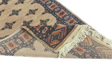Handknuten Bokhara Oriental rug from Orientmattor, 137x75 cm, featuring intricate traditional patterns and rich colors.