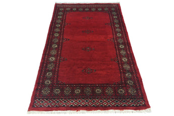 Handknuten Bokhara Oriental rug, classic carpet by Orientmattor, 141x80 cm with detailed geometric pattern on soft woven surface.