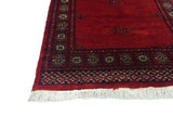 Orientmattor Handknuten Matta Bokhara Oriental, 141x80 cm, classic carpet with intricate pattern and rich colors.