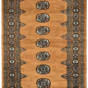 Handknuten Bokhara Oriental rug by Orientmattor, classic carpet in 147x92 cm with intricate geometric patterns.