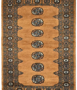 Handknuten Bokhara Oriental rug by Orientmattor, classic carpet in 147x92 cm with intricate geometric patterns.