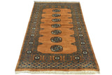 Orientmattor handknuten Bokhara Oriental carpet, 147x92 cm with intricate traditional patterns and rich colors.
