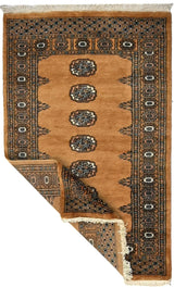Orientmattor Handknuten Matta Bokhara Oriental, classic rug in 147x92 cm with intricate patterns and rich colors.