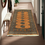 Orientmattor Handknuten Matta Bokhara Oriental, 147 x 92 cm, classic carpet with intricate patterns and rich textures.