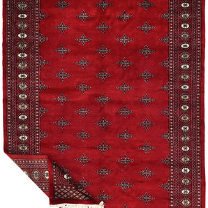 Handknuten Bokhara Oriental rug, classic carpet by Orientmattor, 235 x 159 cm with intricate traditional patterns.