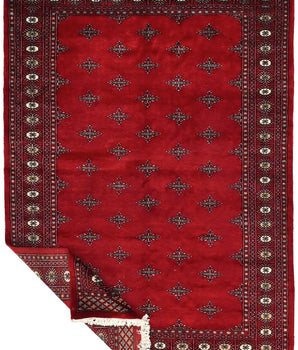 Handknuten Bokhara Oriental rug, classic carpet by Orientmattor, 235 x 159 cm with intricate traditional patterns.