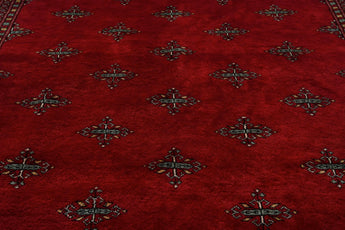Handknuten Bokhara Oriental rug by Orientmattor, 235 x 159 cm, showcasing intricate patterns and rich colors in natural wool fibers.
