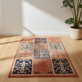 Orientmattor Handknuten Matta Dehbaft Oriental, 116x73 cm, classic woven carpet with intricate patterns and rich textures.