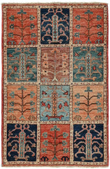 Handwoven Dehbaft Oriental carpet by Orientmattor, 128 x 84 cm, featuring intricate classic design and rich colors.